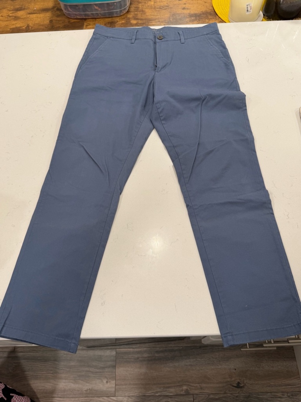Men's Straight-Fit Chino Pants in Slate Blue